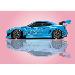 2PCS Cherry Blossom Car Livery, Japanese Theme Side Car Vinyl Livery, Universal Size, Large Vehicle Graphics, Car Livery (10)