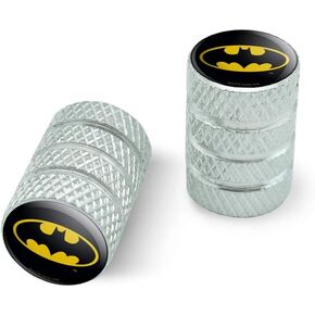 Batman Classic Bat Shield Logo Motorcycle Bicycle Bike Tire Rim Wheel Aluminum Valve Stem Caps