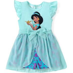 Disney Frozen Elsa Princess Minnie Mouse Toddler Girl Jumpsuit With Tulle Skirt Overlay Birthday Summer Romper 2-8 Years