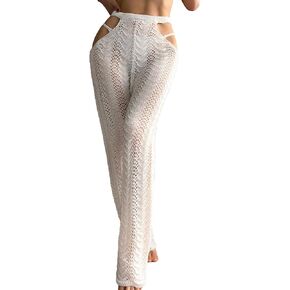 Verdusa Women's Boho Cut Out Side Hollow Out Crochet Cover Up Pants Swimwear in Saudi Arabia