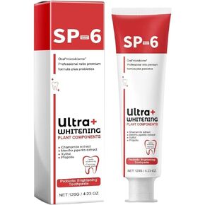 Sp-6 Ultra Whitening، Sp 6 معجون أسنان، معجون أسنان Ultra Whitening Sp - 6، معجون أسنان بروبيوتيك لتفتيح الأسنان، معجون أسنان للعناية بالتنظيف العميق، نفس منعش (قطعة واحدة).مل+ in Saudi Arabia