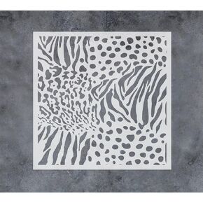 GSS Designs Zebra Stencils for Painting on Wood Canvas Paper Fabric Floor Wall Tile Zebra Skin Stencils 12x12Inch Reusable DIY Art and Craft Stencils