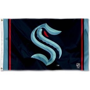 Seattle Kraken Stripes 3x5 Feet Banner Flag