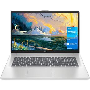 HP 17 Laptop, 17.3" HD+ Display, 11th Gen Intel Core i3-1125G4 Processor, 16GB RAM, 512GB SSD, Wi-Fi, HDMI, Webcam, Windows 11 Home, Silver