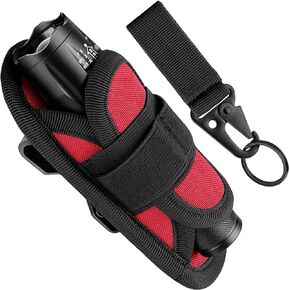 IronSeals 360° Rotatable Clip LED Flashlight Torch Holder Stretchable Adjustable Flashlight Torch Holster Holder Belt Case Pouch
