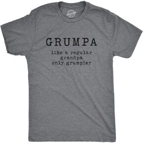 Mens Grumpa Like Regular Grandpa Only Grumpier Tshirt Funny Grandfather Tee