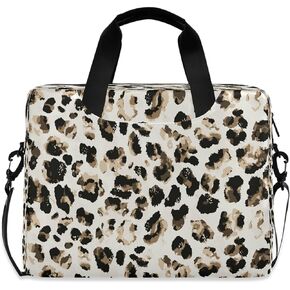 ALAZA Abstract Leopard Cheetah Tie Dye Laptop Messenger Bag Case Sleeve Crossbody Briefcase for Men Women with Shoulder Strap Handle 13 14 15.6 inch, Multicoloured