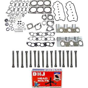 DNJ HGB125 Cylinder Head Gasket set with Head Bolt Kit For 1987-2000 Dodge Caravan 3.0L 2972cc 181cid V6 SOHC