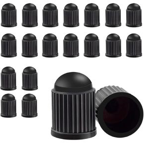20 Pack Tire Valve Stem Caps Tire Valve Cap for Trucks Tire Air Covers Caps for Bike Universal Stem Cover for Car Wheel Air Valve Caps for Motorcycles Bicycle Cars Suvs Tyre Valve Dust Caps (Black)