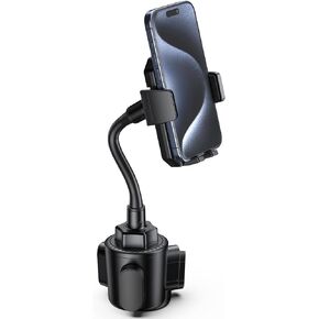 حامل كأس حامل هاتف [فائق الثبات] حامل كأس عالمي حامل هاتف قابل للتعديل ارتفاع 360 درجة دوارة صلبة معقوفة حامل كأس الهاتف للسيارة قاعدة قابلة للتوسيع تناسب جميع الهواتف 4-7 بوصة in Kuwait