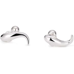 20g Dolphin Fish Stud Earrings 925 Sterling Silver Hypoallergenic Cartilage Piercing Earring for Women Girls Minimalist Polished Small Animal Whale Studs Tragus Ball Screw Back Cute Jewelry Gifts