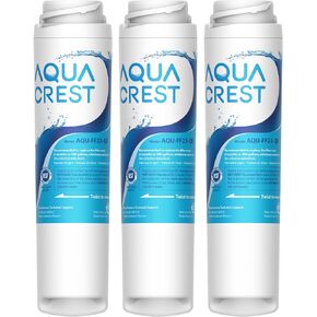 AQUACREST GXRLQR Undersink Inline Water Filter, NSF 42 Certified, Reduces Chlorine, Taste&Odor, Replacement for GE SmartWater Twist and Lock in-Line GXRLQR Water Filter (Pack of 3)