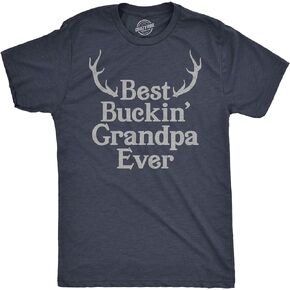Mens Best Buckin Grandpa Ever Tshirt Funny Fathers Hunting Tee for Grandfather