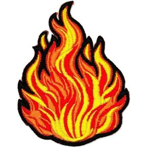 3.5" Flame Patch, Fire Iron On Patch, Fire Patch - Flame Patch/Patches, Flames Patch - Traveler Iron On Patch - Iron On Patches Scouts - Girl/Boy Scout Patches Iron On - Hiking Patches Iron On