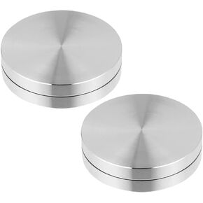 2Pcs Silver Ceramics and Pottery,30mm Metal Ceramic Clay Pottery Wheel,Throwing Trimming Spinner Trim Stabilizer,Metal Rotary Disc Wheel Mini Pottery,Wheel Trimmer Tool Polymer Clay Tools