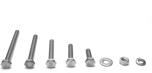 10 مقاسات شائعة (1/4-20، 5/16-18، 3/8-16) مجموعة فرز البراغي والصواميل شديدة التحمل، 304 من الفولاذ المقاوم للصدأ (192 قطعة) in Kuwait