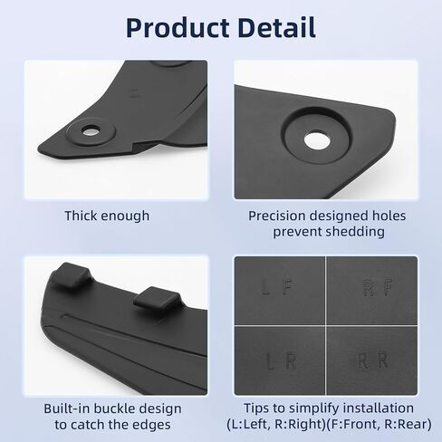 اللوحات الطينية لطراز Tesla Y 2023 2022 2021 واقيات رذاذ السيارة، ملحقات حماية الطين لجسم السيارة والطلاء لطراز Tesla Y - مجموعة من 4 in Kuwait