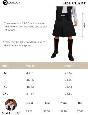 Runcati Mens Utility Kilt Scottish Tartan Apparel Highland Pleated Royal Stewart Costume Kilts with Cargo Pockets in Saudi Arabia