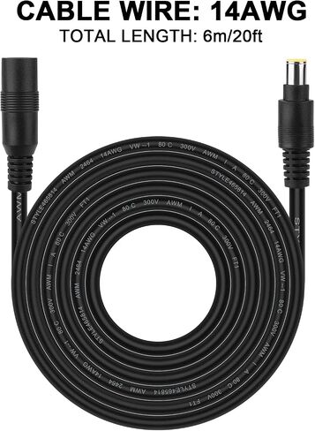 8mm Extension Cable - iGreely 10Ft 3M DC 8mm Cord Compatible with Jackery Goal Zero for Solar Generator Portable Power Station and Solar Panel 14AWG in Saudi Arabia