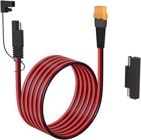 كابل تمديد موصل 10AWG XT60 إلى SAE مع محول عكس قطبية SAE لمولد الطاقة الشمسية المحمول لمحطة الطاقة الشمسية (2FT) in Kuwait