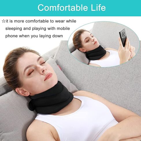 Neck Brace for Neck Pain and Support, Soft Foam Cervical Collar for Sleeping, Adjustable Neck Collar Support Brace for Wraps Alignment and Stabilize, Women & Men Cervical Spine Pressure Relief (M) in Saudi Arabia