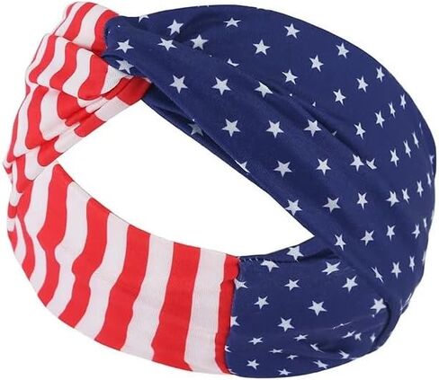 Art Attack American Flag USA America Soft Cotton Sports Running Vintage Red White Blue Workout Headband in Saudi Arabia