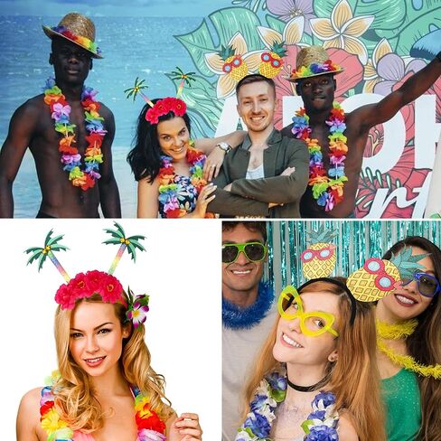 2 حزمة الأناناس عقال شجرة النخيل عقال هاواي عقال الأناناس هاواي وشجرة النخيل رئيس boppers للنساء الصيف حزب هاواي عقال الحزب in Kuwait