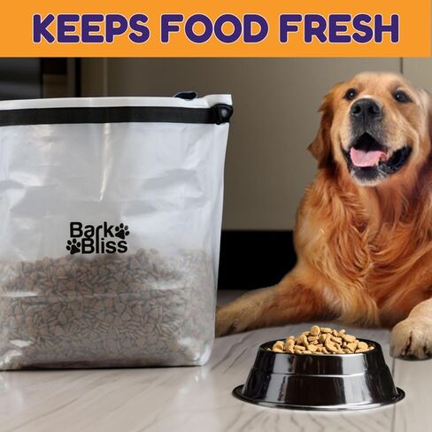 Dog Food Travel Bag, 80 Cups Dog Food Travel Container With Air Tight Velcro Closure, Large Portable Dog Food Travel Container, Great for Camping, Travel, and Everyday Use 15lbs in Saudi Arabia