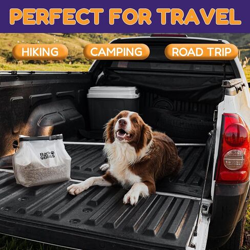 Dog Food Travel Bag, 80 Cups Dog Food Travel Container With Air Tight Velcro Closure, Large Portable Dog Food Travel Container, Great for Camping, Travel, and Everyday Use 15lbs in Saudi Arabia