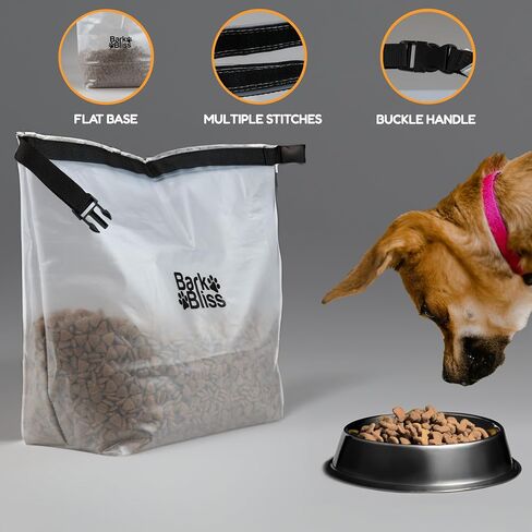 Dog Food Travel Bag, 80 Cups Dog Food Travel Container With Air Tight Velcro Closure, Large Portable Dog Food Travel Container, Great for Camping, Travel, and Everyday Use 15lbs in Saudi Arabia