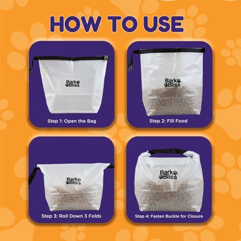 Dog Food Travel Bag, 80 Cups Dog Food Travel Container With Air Tight Velcro Closure, Large Portable Dog Food Travel Container, Great for Camping, Travel, and Everyday Use 15lbs in Saudi Arabia