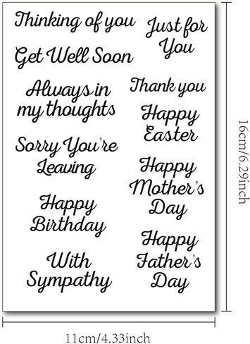Mother's Day Sentiment Clear Stamps for Card Making or Journaling Mom Day Greeting Words Phrase Silicone Stamps for Scrapbooking Photo Album and Other Paper Crafts Decoration in Saudi Arabia
