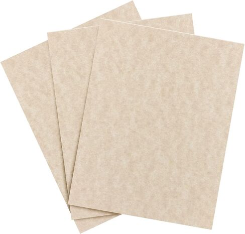 بطاقات ورق الجمل - رائعة للشهادات والقوائم ودعوات الزفاف | غطاء متوسط ​​الوزن 65 رطل (176 جرامًا للمتر المربع) | 8.5 × 11 بوصة | 50 ورقة في كل عبوة in Saudi Arabia