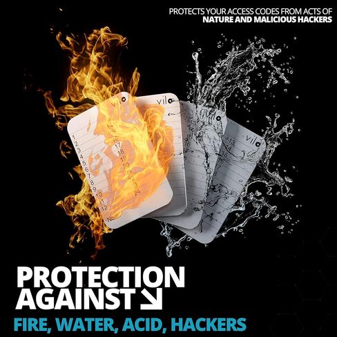 vilo 4 ألواح من الفولاذ المقاوم للصدأ + مجموعة لكمة، 24 عبارة تخزين بذور التشفير، النسخ الاحتياطي لبذور التخزين البارد للتشفير، متوافق مع جميع BIP39، Ledger Nano، Trezor، KeepKey، Coldcard. in Kuwait