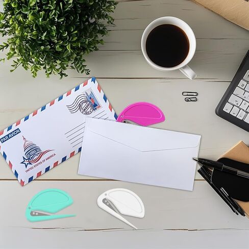 3 Pack Letter Opener Envelope Slitter – Envelope Opener with Safety Concealed Sharp Blade Neatly Opened Without Damage.Mail Opener for Women Men,Office Worker,Graduate Students,Home,Office,Postal in Saudi Arabia
