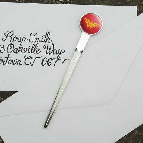 Wonder Woman Wonder Woman Icons Logo Classic Chrome Plated Metal Envelope Letter Opener Slitter in Saudi Arabia