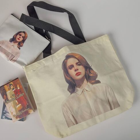 Lana Tote Bag Del Merch Rey Christmas Gifts for Women Vacation Accessories Minimalist Shopping Bag Fashion Bag Vintage Big Capacity Bag Travel Essentials in Saudi Arabia