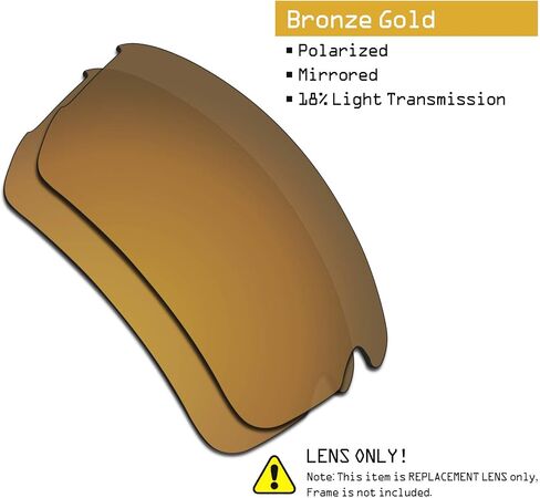 SmartVLT Men's Replacement Lenses for Oakley Flak 2.0 Asian Fit (AF) OO9271 Sunglass - More Options in Saudi Arabia