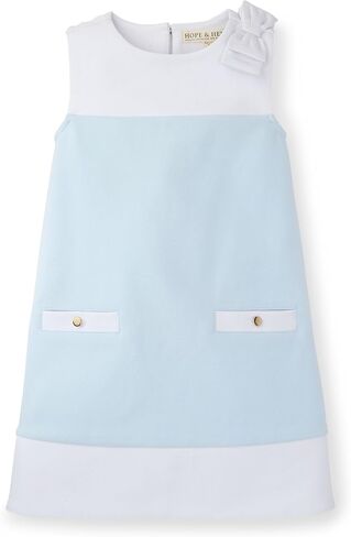 Hope & Henry Girls' Sleeveless Ponte Dress with Bow Collar in Saudi Arabia