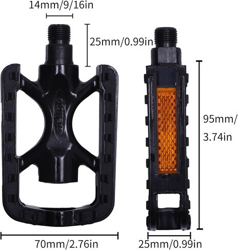 Lightweight Bike Pedals,Waterproof Bicycle Pedals with Aluminum,Universal 9/16 inch Anti-Skid Cycling Platform for City Bike,Ebike,Commuter Bike,Wellgo LU-C33 Bike Pedals ( in Kuwait