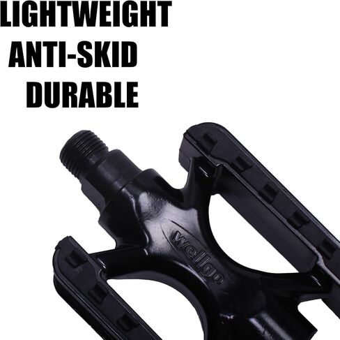 Lightweight Bike Pedals,Waterproof Bicycle Pedals with Aluminum,Universal 9/16 inch Anti-Skid Cycling Platform for City Bike,Ebike,Commuter Bike,Wellgo LU-C33 Bike Pedals ( in Saudi Arabia