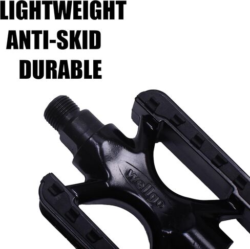 Lightweight Bike Pedals,Waterproof Bicycle Pedals with Aluminum,Universal 9/16 inch Anti-Skid Cycling Platform for City Bike,Ebike,Commuter Bike,Wellgo LU-C33 Bike Pedals ( in Kuwait