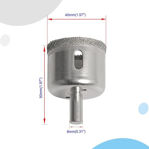 Aopin Diamond Drill Bits Core Drill Bits Hole Saw Kit 40mm (1-9/16") for Glass, Ceramics, Porcelain, Marble, Carbon Steel, 1Pcs in Saudi Arabia