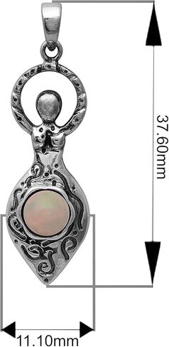 925 فضة إثيوبية أوبال حجر سلتيك إلهة الخصوبة سحر قلادة مؤكسدة in Kuwait