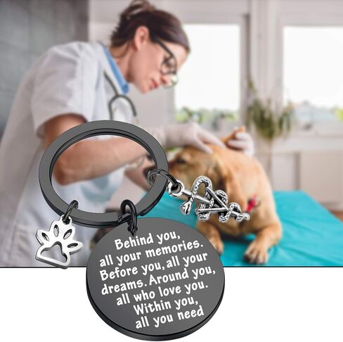 هدية FEELMEM Vet Tech هدية للطلاب البيطريين خلفك، كل سلسلة مفاتيح ذكرياتك in Kuwait