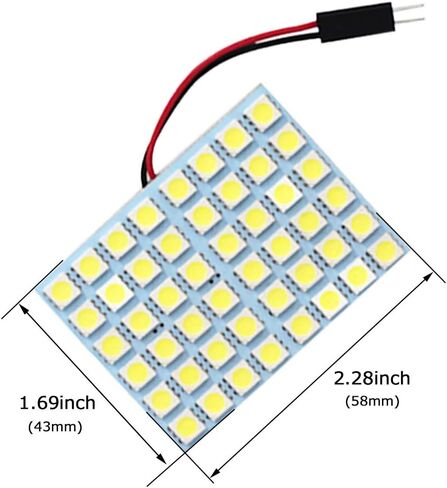 موفرة للطاقة LED لوحة قبة ضوء السيارات القراءة الداخلية سقف السقف مصباح سلكي 5050 24SMD DC12V أبيض مع BA9S T10 محولات فسطون حزمة-6 in Kuwait