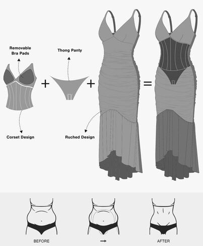 Popilush The Shapewear Dress Ruched Corset Dress BlueTag Cooling Summer Deep V Sheer Mesh Mermaid Maxi Dress for Women in Saudi Arabia