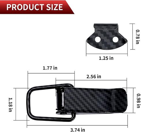 4PCS Auto Bumper Clip, Car Bumper Security Hook Lock Clips, Quick Release Auto Bumper Clip, Quick Release Fasteners for Trunk Bumpers Fenders, Carbon Fiber Texture（L） in Saudi Arabia