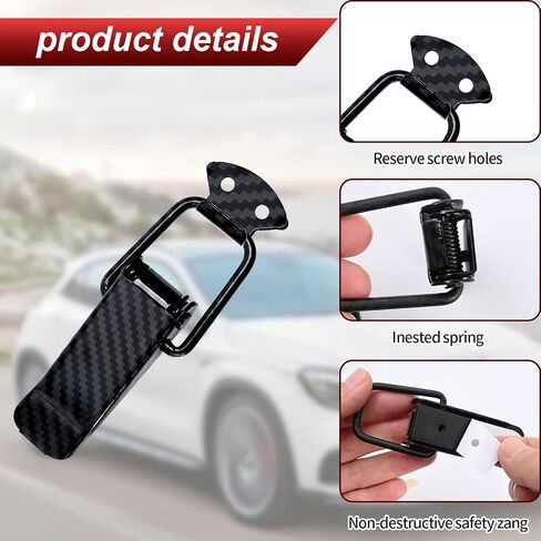 4PCS Auto Bumper Clip, Car Bumper Security Hook Lock Clips, Quick Release Auto Bumper Clip, Quick Release Fasteners for Trunk Bumpers Fenders, Carbon Fiber Texture（L） in Saudi Arabia