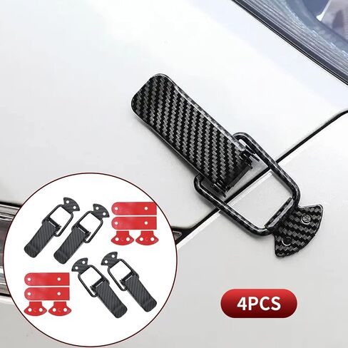 4PCS Auto Bumper Clip, Car Bumper Security Hook Lock Clips, Quick Release Auto Bumper Clip, Quick Release Fasteners for Trunk Bumpers Fenders, Carbon Fiber Texture（L） in Saudi Arabia
